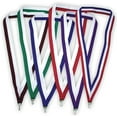 thumbnail image 3 of Pinmart Neck Ribbon Lanyards for ID Badges - Purple/White, 10 pack, 3 of 7