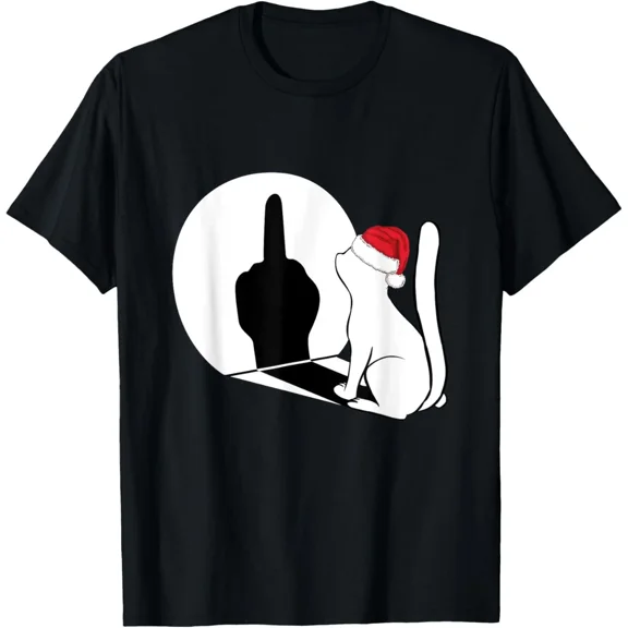 Ugly Holiday Christmas Funny Cat Hate Festive Unisex T-Shirt, up to size 5XL