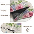 thumbnail image 6 of Small Round Rug 3Ft Washable Non-Slip, Spring Circle Area Rugs for Living Room Bedroom, Farmhouse Retro Truck Botanical Rose Butterfly Indoor Floor Mats Carpet Runner for Home Decor, 6 of 8