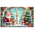 thumbnail image 4 of Colorful Design Christmas Banner Santa Theme Santa Claus Banner Reindeer Pattern Snowman Design Holiday Backdrop for Christmas Party Home Decoration Family Gathering, 4 of 9