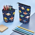 thumbnail image 4 of Bingfone Planets and Stars Print Telescopic Pencil Bag Pen Holder Pop Up Stationery Case, Stand-up Retractable Transformer Bag Standing Organizer, 4 of 6