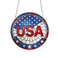 thumbnail image 2 of 250th Anniversary Patriotic Jigsaw Acrylic Suncatcher Puzzle, USA Flag Mosaic Art Window Hanging Ornament, Independence Day DIY SunCatchers Puzzles Window Hanging, Home & Garden Decor, 7.9 in, 2 of 7