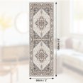 thumbnail image 2 of 2'x6' Area Rugs, Machine Washable Non Slip Runner Rug for Hallway, Soft Low Pile Vintage Print Pattern Indoor Entryway Thin Carpet, Khaki, 2 of 6