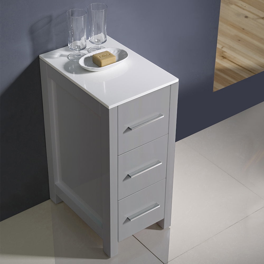 Fresca FST6260WH Torino Tall Bathroom Linen Side Cabinet in White - Faucets, Mosaic, Kitchen Supplies