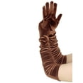 thumbnail image 5 of INSPIRE CHIC Women's Velvet Elbow Length Full Finger Evening Glove for Elegant Formal Brown, 5 of 6