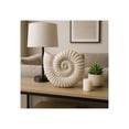thumbnail image 3 of Decorative Woven Seashell Sculpture Statue - Home Decor Ornament for Bathroom, Office, Room, and Living Room Decor - Perfect Decorations for Shelf and Coffee Table Decor Accent - 11", White, 3 of 14