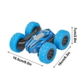 thumbnail image 3 of SIYTUAU 24Ghz Remote Control Stunt Rc Car 360° Rotation Off Road Vehicle Toy Double Sided Design Dark Blue Color Kids Electric Car Plastic Material Standard Size Dark Blue, 3 of 6