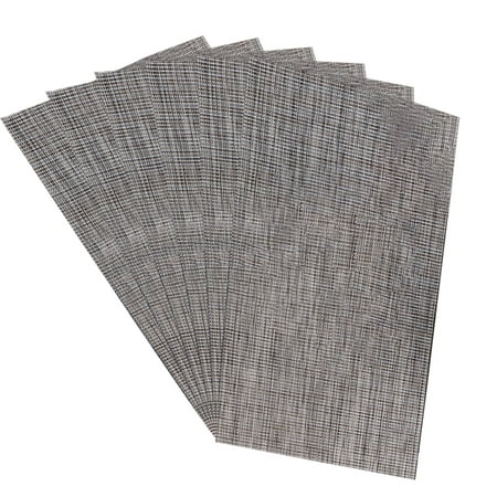 

Faux Leather Placemats and Coasters Set Round Leather for Dinner Table Mats Heat Resistant Non-Slip Washable Insulation Coffee Mats Kitchen Place Mats Nordic Style - Hemp Grey