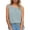 a-657Blue112, variant on FINALGANG Womens Round Neck Sleeveless Solid Color Textured Side Split Regular Fit Tank Tops Summer Daily Casual Loose Breathable Layering Shirts For Ladies Cozy Top XXXL