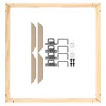 thumbnail image 1 of Unique Bargains Canvas Stretcher Bars Kit, 22x18 Inch Rectangle Solid Wood Frame for Paint, Prints, Oil Paintings, Wood Color, 1 of 5