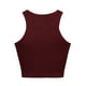 thumbnail image 5 of Camiseta sin mangas lisa para mujer - Blusa corta, cuello redondo - Poliéster, tallas S-XXL, 5 of 5
