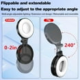 thumbnail image 4 of Behome Magnetic Selfie Light, 3 Color Modes & Adjustable Brightness, Retractable 360°Phone Fill Light with Mirror, for Vlog/Photography/TikTok/Makeup, 4 of 9