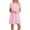 Pink, variant on ClodeEU Women's Short Sleeve Crewneck Mini Dress, Solid Color Casual Loose Fit Summer Dress Pink,Womens Plus XL