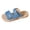 Sky Blue, variant on Slides Sandals for Women Summer Beach Vacation Lightweight Denim Slip on Flat Shoes Trendy Buckle Strap Casual Open Toe Slippers Beige Size 9.5