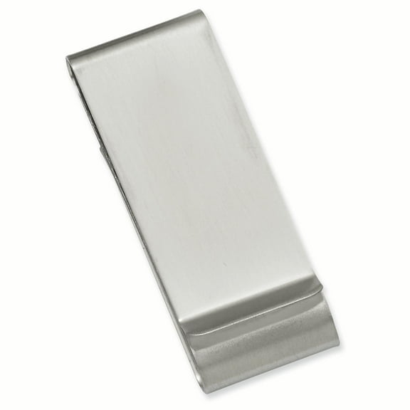 Stainless Steel Satin Double Fold Money Clip