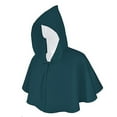 thumbnail image 6 of PXLKNZH Men's and Women Halloween Costume Shawl Cloak Solid Color Short Hooded Poncho Coat Beach Outfit Sun Protection Shrug Cape Winter Hooded Outerwear Army Green,Free Size, 6 of 6