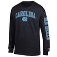 thumbnail image 2 of Men's Champion  Black North Carolina Tar Heels Arch Over Logo 2-Hit Long Sleeve T-Shirt, 2 of 3
