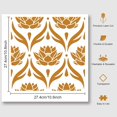 thumbnail image 3 of Flower Stencil Water Lily Painting Stencil Reusable Summer Flower Templates DIY Art and Craft Stencils 11.8×11.8 Inch for Painting on Wood Canvas Paper Furniture Wall, 3 of 9