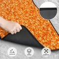 thumbnail image 3 of Xecao Orange Glitter Print Car Foot Mat Set of 4 Pieces Neoprene All-Weather Dust-Proof Stain-resistantCar Interior Decorative mats Non-Slip Mats, 3 of 6