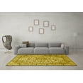 thumbnail image 3 of Ahgly Company Machine Washable Indoor Square Persian Yellow Traditional Area Rugs, 8' Square, 3 of 4