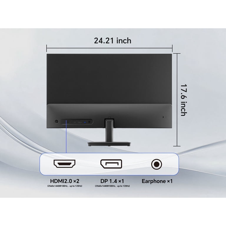 KTC 27 Inch QHD Computer Monitor 100Hz, Up to 120Hz, IPS Panel, 2K