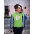 thumbnail image 2 of Daisy Hand Drawn Doodle T-Shirt Women -Image by Shutterstock, Female 3X-Large, 2 of 4