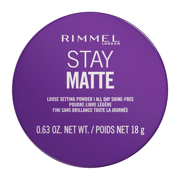 Rimmel Stay Matte Loose Powder, Lightweight, soft focus effect, soft luxurious applicator puff, Talc-Free, 100% Cruelty-Free