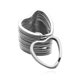 thumbnail image 1 of Llavero plano de Metal de 20 piezas, llavero de Metal creativo DIY plateado, llavero con aro, 1 of 5