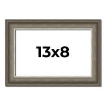13x8 Frame Brown Solid Wood Picture Frame | 1.75 Inch Moulding Width | Austin Frame Complete with