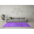thumbnail image 3 of Ahgly Company Indoor Square Oriental Purple Industrial Area Rugs, 3' Square, 3 of 4