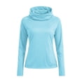thumbnail image 5 of QATAINLAV Women's UPF 50+ Sun Protection Hoodie with Face Mask Summer Lightweight Outdoor UV Rash Guard Thumb Holes Long Sleeve Hiking SPF Shirts Light Blue XL, 5 of 7