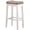 White / Tan, variant on Angel Line Cambridge 29" Padded Saddle Stool, White w/ Gray Cushion