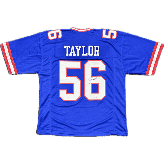 Lawrence Taylor Signed Autographed Custom Blue/White Jersey JSA Authenticated