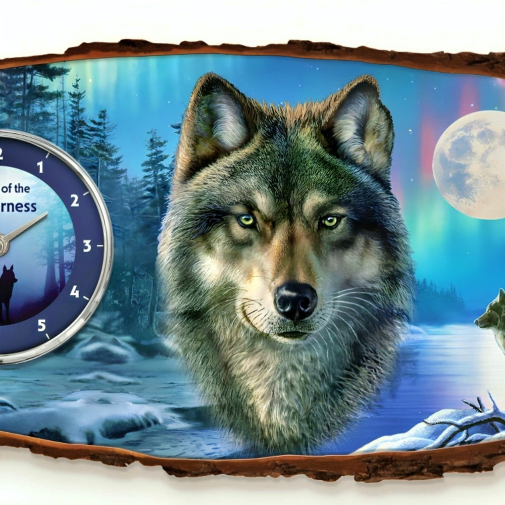 The Bradford Exchange Spirit Of The Wilderness Wall Clock