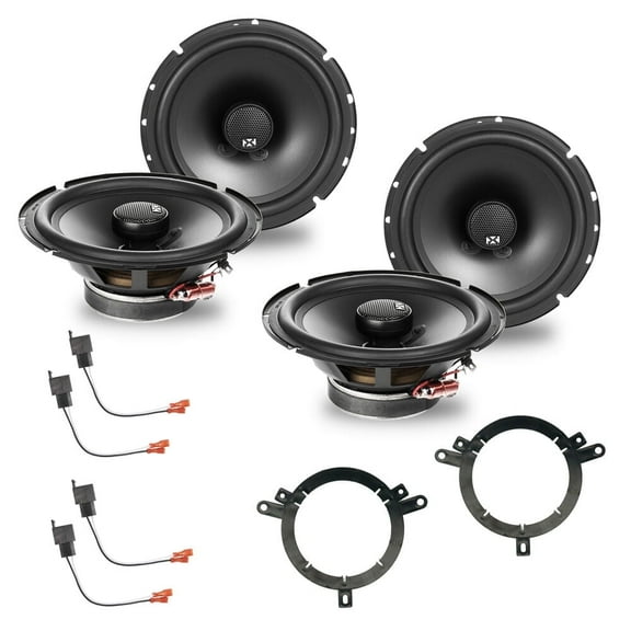NVX Front & Rear 6.5" Coaxial Car Speaker Replacement Package 1997-2000 Dodge Dakota 540W Peak