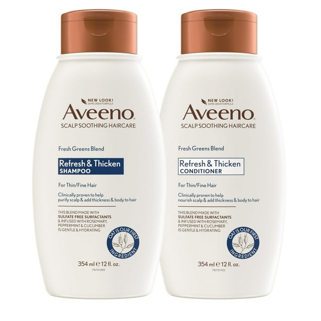 Champú y acondicionador Aveeno Fresh Greens 355 ml x 2