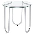 thumbnail image 4 of Coaster Beller 2-piece Tempered Glass Top Metal Frame Coffee Table Set in Chrome, 4 of 13