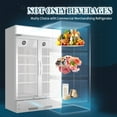 thumbnail image 3 of Chingoo 38'' Merchandiser Refrigerator with Glass Door, 17 Cu.ft Commercial Display Fridge with Adjustable Shelves Silver, 3 of 9