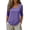 Dark Purple, variant on Half Sleeve Tops for Women,Women's Ribbed Knit Square Neck Top, 3/4 Elbow Sleeve T-Shirt, Solid Color Casual Knitwear, Slim Fit Basic Tee, Soft Pullover, Elegant Daily Blouse