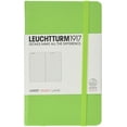thumbnail image 1 of Leuchtturm1917 Pocket Size A6 Hardcover Notebook, Lined Pages, White Green, 1 of 4