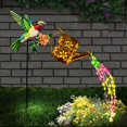 thumbnail image 3 of Solar Garden Lights Outdoor, Hummingbird Solar Stake Light with Color Changing LED, Waterproof Stainless Steel Lawn Decor for Yard Patio Pathway Walkway Flower Bed, 3 of 4
