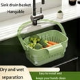 thumbnail image 4 of Foldable Sink Drain Basket With Food Strainer Hanging Kitchen Filter Multi-functional Faucet Storage Rack Draining Vegetable Basket, 4 of 9