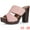 Dust Pink, variant on DARING DIVA Women's Block High Heels Slides SandalsBrown 8