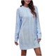 thumbnail image 1 of Vestido de suéter de manga larga suelto con hombros caídos a la moda para mujer Vestido de punto Fridja NMB696, 1 of 1