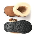 thumbnail image 5 of Quealent Girls Boots Kids Winter Warm Snow Ankle Bow Boots for Toddler/Little Kid Brown for Size 6.5, 5 of 6