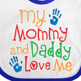 thumbnail image 4 of Inktastic Mommy and Daddy Love Me Boys or Girls Baby Bib, 4 of 4