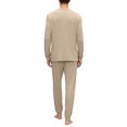 thumbnail image 5 of Dwelliawo Men's Spring Fall Pajama Set, Long Sleeve Henley Top and Long Pants, Soft Sleepwear Loungewear For Nightwear and Home Light Green XL, 5 of 5