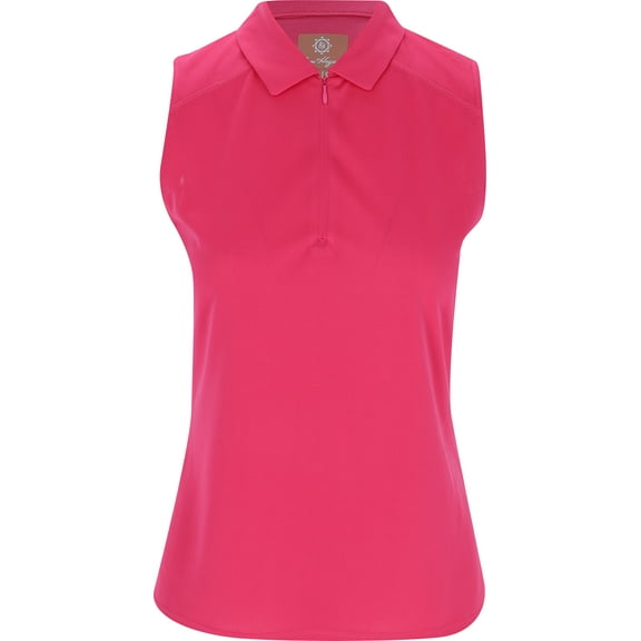 Ben Hogan SL Ventilation Solid Zip Fuchsia Purple Shirt Women XXL