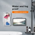 thumbnail image 3 of AMERTEER Phone Holder 180-Degree Rotation Retractable Anti-Fog Touch Screen Design Wall-Mounted Shower Phone Stand Box Blue One Size, 3 of 13