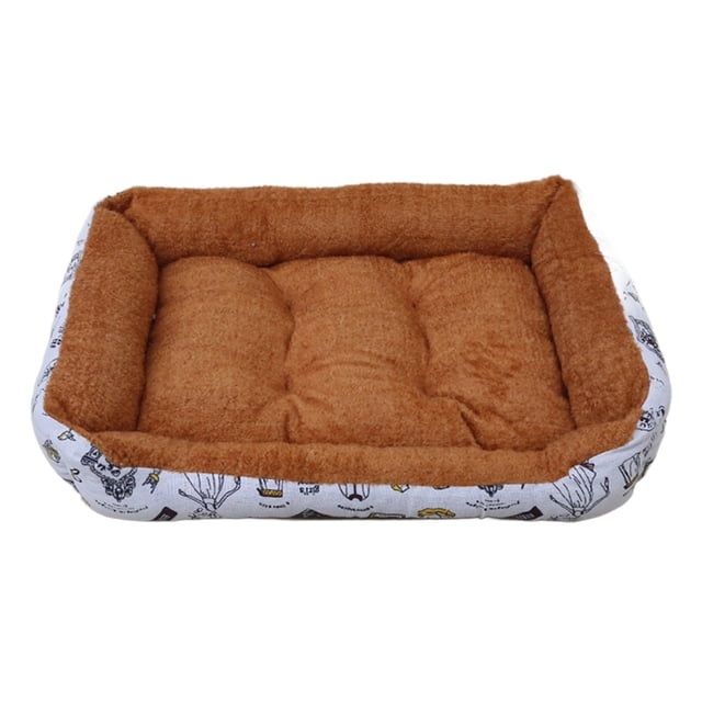 Btomtd Rectangular Pet Bed For Cats And Dogs Extra Thick Warm Plushs Cushion Mat Soft Sleeping Pad Indoor Outdoor Use, Multicolor